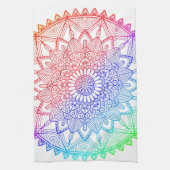 Regenboog Mandala Theedoek (Verticaal)