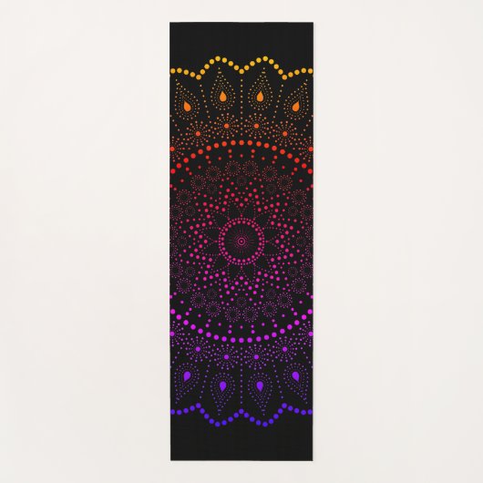Regenboog Mandala Yogamat (Voorkant)