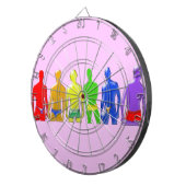 Regenboog Mannen Dart Bord Dartbord (Voorkant Rechts)