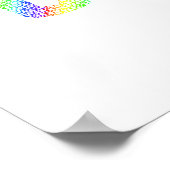 Regenboog Mantra Kunst – Sta jezelf toe te vergete Poster (Hoek)