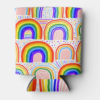 Regenboog Marker Illustratie: kinderlijk naadloos  Blikjeskoeler
