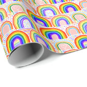 Regenboog Marker Illustratie: kinderlijk naadloos Cadeaupapier (Rol Hoek)