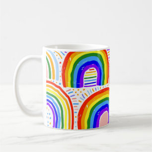 Regenboog Marker Illustratie: kinderlijk naadloos Koffiemok