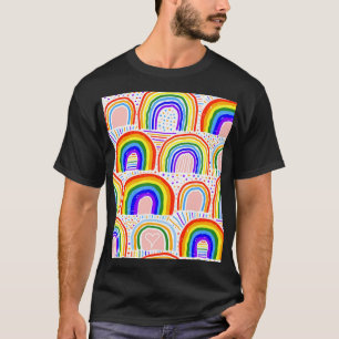 Regenboog Marker Illustratie: kinderlijk naadloos T-shirt