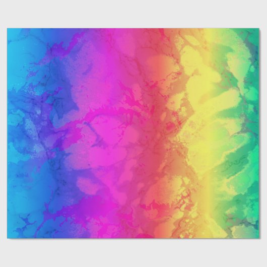  regenboog 🌈 marmer cadeaupapier (Vlak)