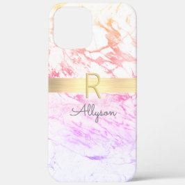 Regenboog Marmer & Gouden Staaf, Doe-het-zelf Grij Case-Mate iPhone Case