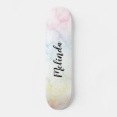 Regenboog Marmer Skateboard Deck Gepersonaliseerde (Voorkant)