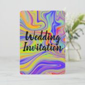 Regenboog Marmering Bruiloft Uitnodiging