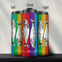 Regenboog Maximalist Sardine Art Custom Name
