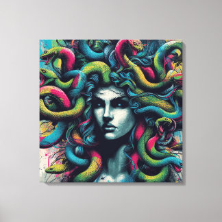 Regenboog Medusa Canvas Afdruk