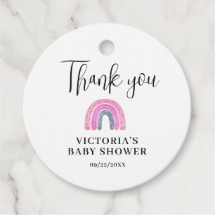 Regenboog Meisje Baby Shower Bedankjes Labels