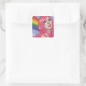 Regenboog Meisje Stickers (Tas)