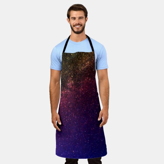 Regenboog Melkweg Sterren Kosmische Sterren Stelse Schort (Gedragen)