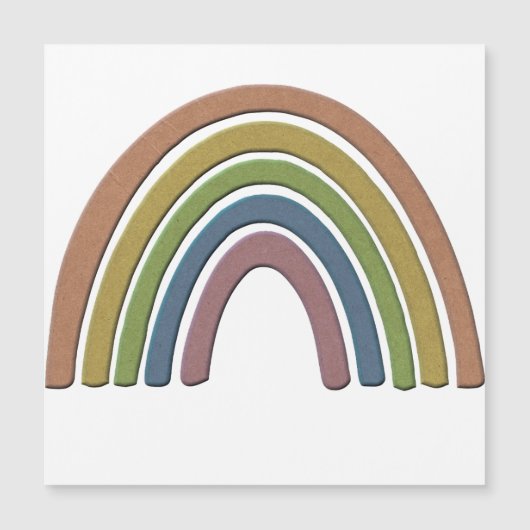 Regenboog met bijtende papiertextuur (Voorkant)