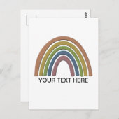 Regenboog met bijtende papiertextuur briefkaart (Voorkant / Achterkant)
