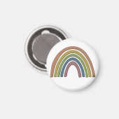 Regenboog met bijtende papiertextuur magneet (Voorkant / Achterkant)