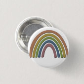 Regenboog met bijtende papiertextuur ronde button 3,2 cm (Voorkant /achterkant)