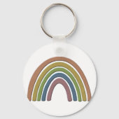 Regenboog met bijtende papiertextuur sleutelhanger (Voorkant)