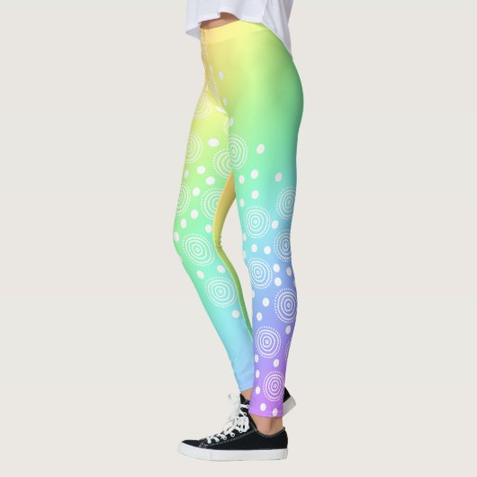 Regenboog met cirkels Leggings (Links)