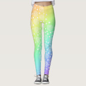 Regenboog met cirkels Leggings (Voorkant)