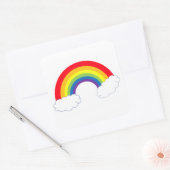 Regenboog met Clouds Sticker (Envelop)