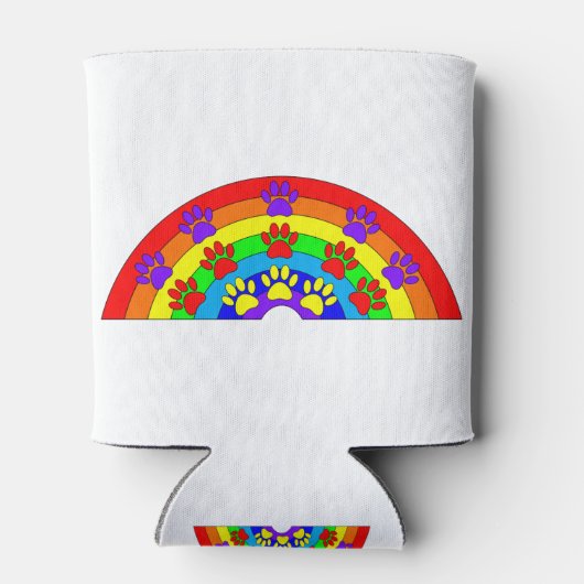 Regenboog met dogverf blikjeskoeler (Achterkant)