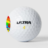 Regenboog met dogverf golfballen (Logo)