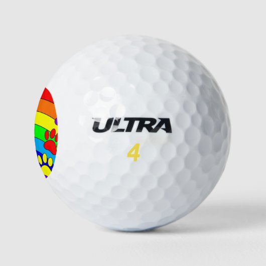 Regenboog met dogverf golfballen (Logo)