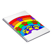 Regenboog met dogverf notitieboek (Rechterzijde)