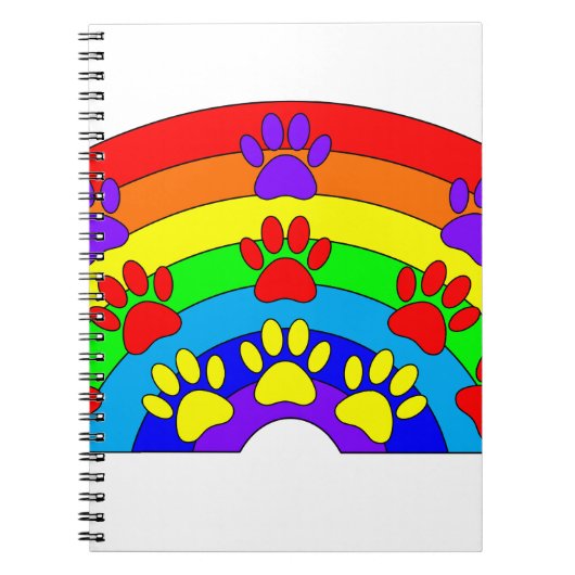 Regenboog met dogverf notitieboek (Voorkant)