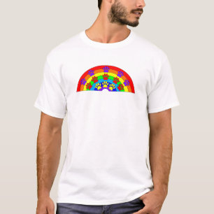 Regenboog met dogverf t-shirt