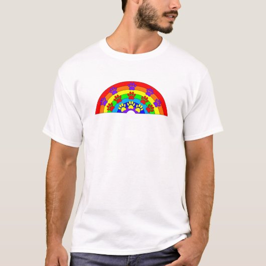 Regenboog met dogverf t-shirt (Voorkant)