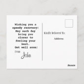 Regenboog met glimlach briefkaart (Achterkant)