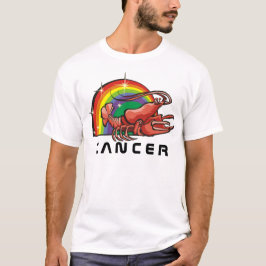 Regenboog met kankerkrab uit de jaren tachtig t-shirt