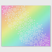 Regenboog met leuke cirkels inpakpapier (Vlak)