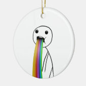 Regenboog met meme keramisch ornament (Links)