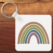 Regenboog met nephaoutstructuurpapier textuur sleutelhanger (Voorkant)