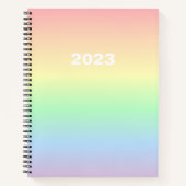 regenboog met parelkleurstoffen notitieboek (Voorkant)