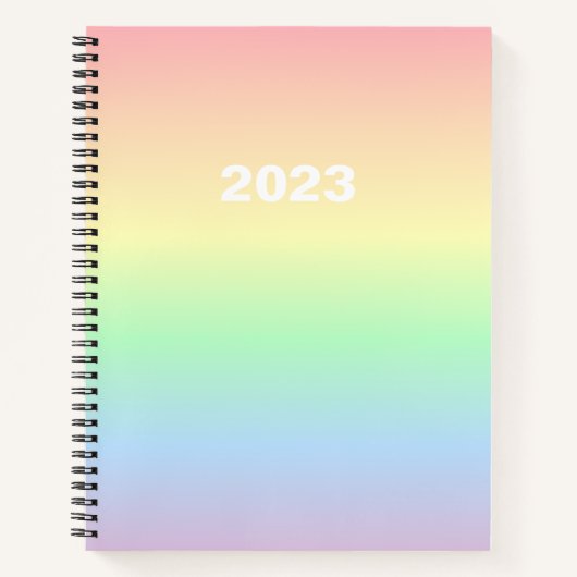 regenboog met parelkleurstoffen notitieboek (Voorkant)