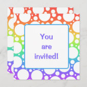 Regenboog met Polka Dots Blank Kaart (Voorkant / Achterkant)