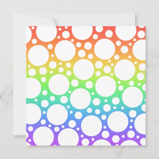 Regenboog met Polka Dots Blank Kaart (Achterkant)