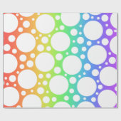 Regenboog met Polka Dots Cadeaupapier (Vlak)
