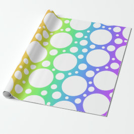 Regenboog met Polka Dots Cadeaupapier