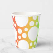 Regenboog met Polka Dots Papieren Bekers (Voorkant)