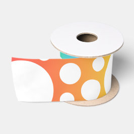 Regenboog met Polka Dots Satijnen Lint