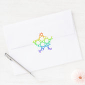 Regenboog met Polka Dots Ster Sticker (Envelop)