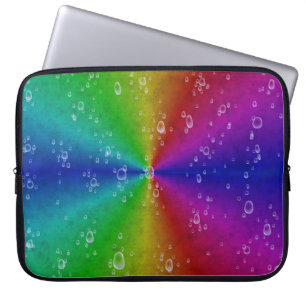 regenboog met regenboog op olifantenhuidoptica laptop sleeve