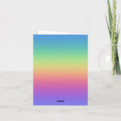 Regenboog met Roze Bloem Blank (Achterkant)