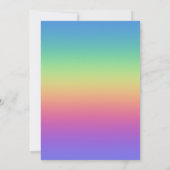 Regenboog met Roze Bloem Kaart (Achterkant)