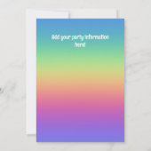 Regenboog met roze bloem kaart (Achterkant)